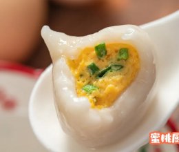 不想煮饭就做【鸡蛋汤圆】外糯里香！的做法