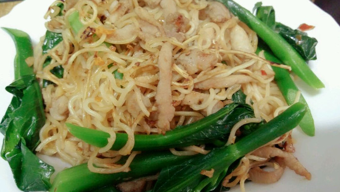 芥蘭肉絲麵