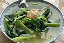 鲜虾油菜汤的做法