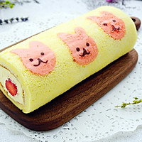 萌兔草莓蛋糕卷#柏翠辅食节- -冬季辅食#的做法图解26