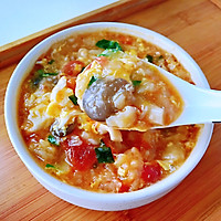#橄榄中国味 感恩添美味#番茄菌菇疙瘩汤的做法图解9