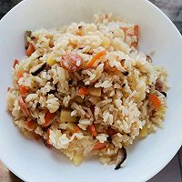 腊肠杂蔬焖米饭的做法图解4