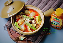 鳄梨牛筋番茄咖喱锅#太太乐鲜鸡汁蒸鸡原汤#的做法