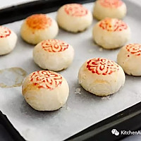 不是中秋，也要吃—苏式饼皮鲜肉大虾肉松月饼的做法图解12