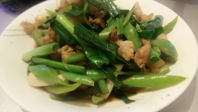 大葱青椒炒肉