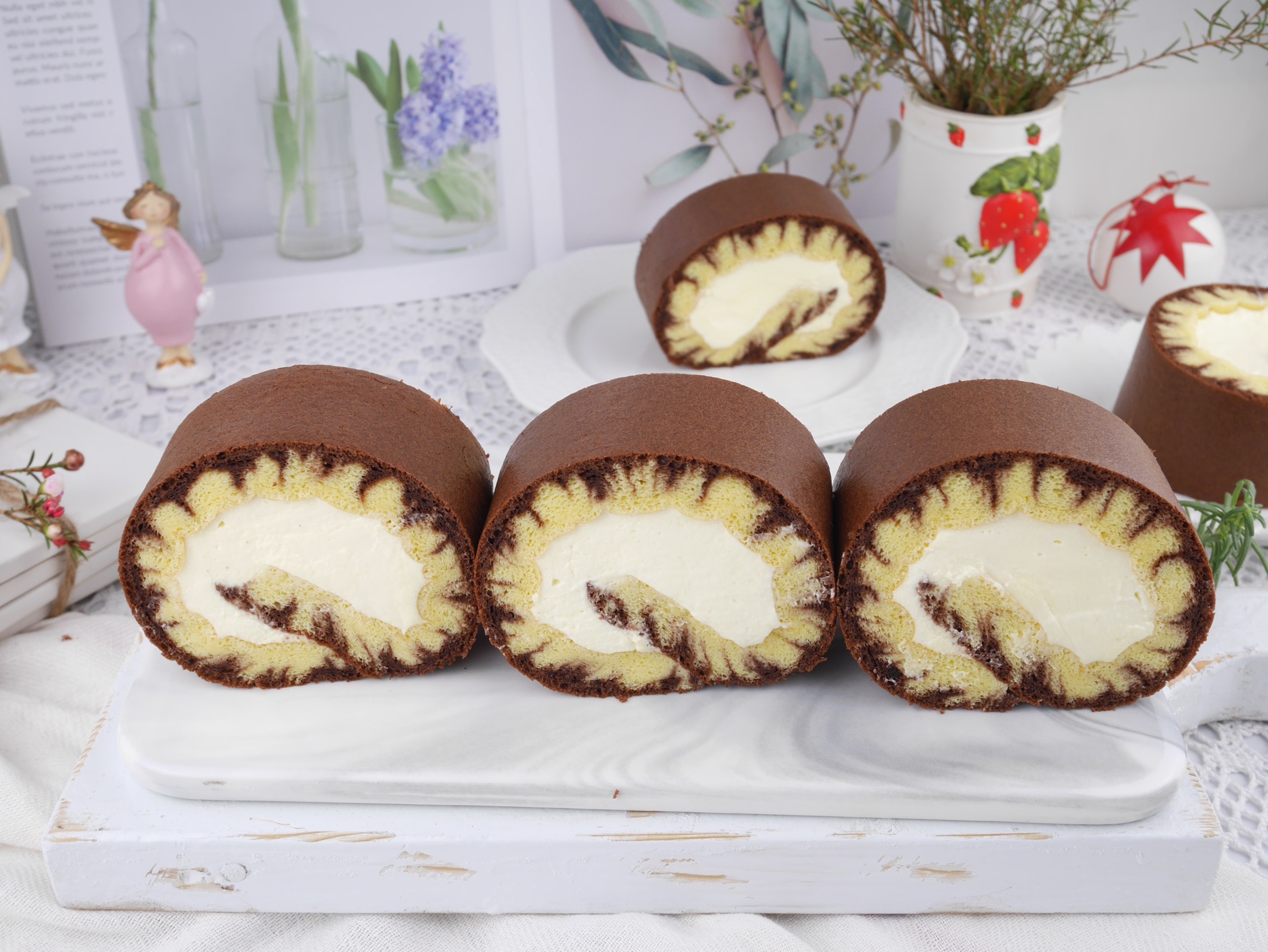 ㊙️ Super detailed tutorial A kind of - Cocoa whirlwind cake roll with beautiful face