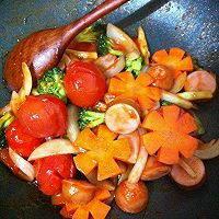 茄汁香肠蔬菜汇的做法图解2