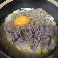 懒人版窝蛋牛肉煲仔饭的做法图解6