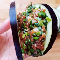 外酥里嫩鲜香多汁的韭菜肉茄盒的做法图解7