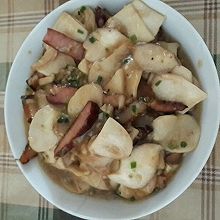 香腊肉炒杏鲍菇