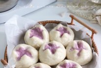 松软好吃的紫薯开花馒头一次发酵的做法