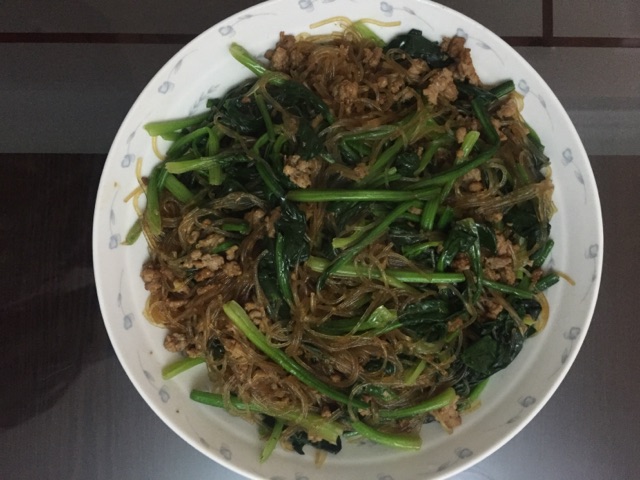 菠菜粉丝炒肉沫的做法图解6