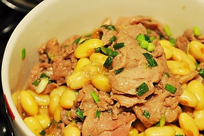 黄豆焖牛肉