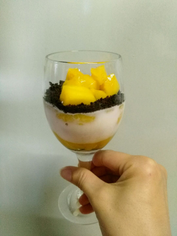 黑白配芒果杯