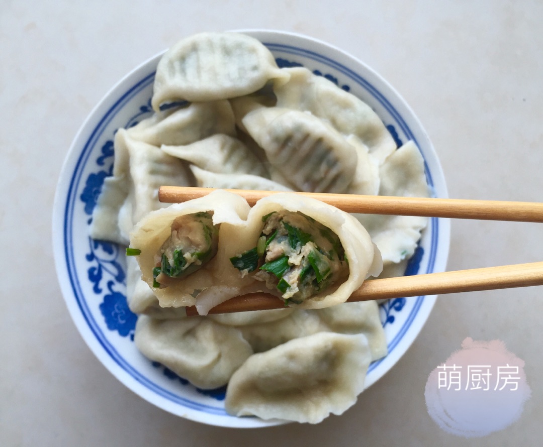 鲜鲜鲜~猪肉虾仁韭菜三鲜水饺