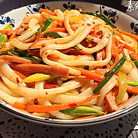 三丝炒土豆粉#樱花味道#的做法图解11