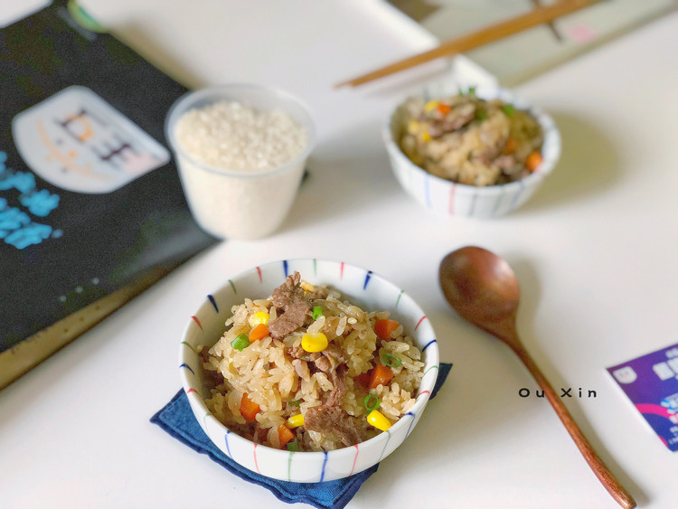 美味电饭煲牛肉焖饭的做法