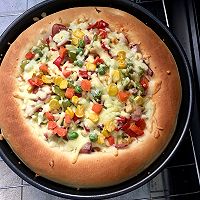 家庭版八寸厚底蔬菜披萨做法的做法图解6