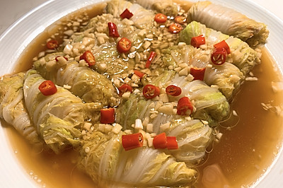 极简｜白菜肉卷