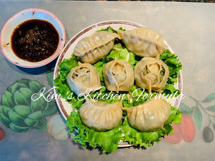 月芽，麦穗，鸳鸯素馅蒸饺的做法