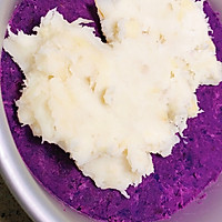勺子压一压就做好的山药紫薯糕的做法图解9