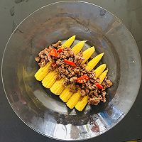 轻食牛肉碎玉米笋的做法图解4