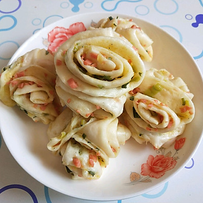 火腿肠香葱花卷