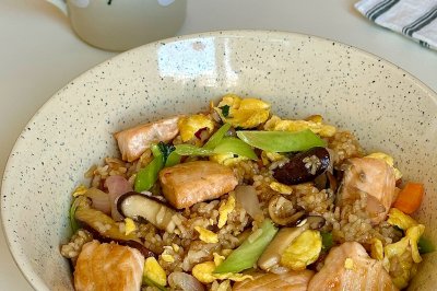 三文鱼蛋炒饭🍣，健康美味的聪明吃法🔥