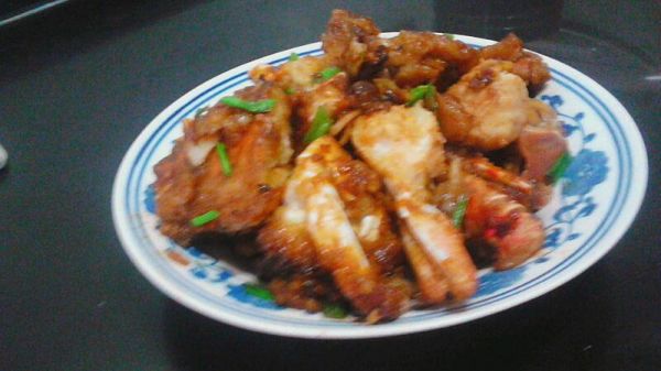 蒜茸油煎蟹
