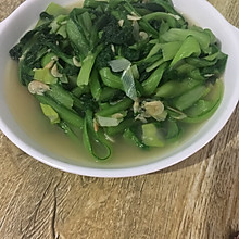 虾皮炒小白菜