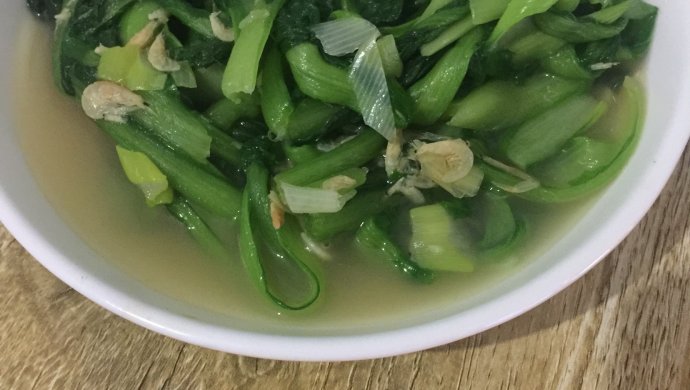 虾皮炒小白菜