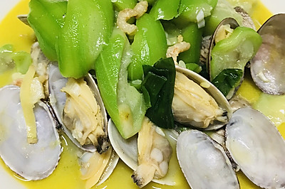 丝瓜花蛤虾米三鲜烩～初夏的神“鲜”好味