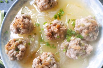 蒸冬瓜丸子