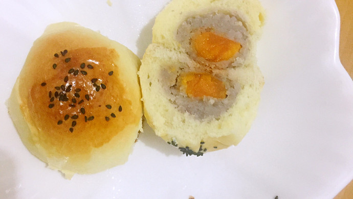 芋香蛋黄小面包(淡奶油版）