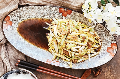 老公最爱的下饭菜之肉炒蒜黄