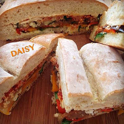 【❤保罗教你做面包】烤蔬菜野餐面包 