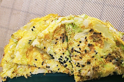 减脂餐之包菜蛋饼