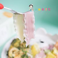 9个月以上辅食九层塔煎蛋面的做法图解6