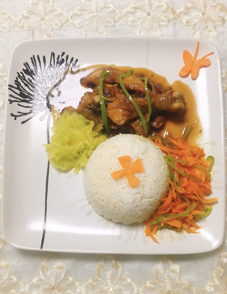 鸡腿饭的做法