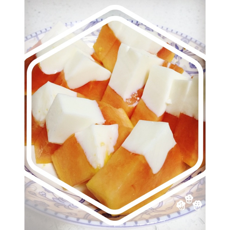【家常便饭】高端大气老少咸宜的木瓜牛奶冻的做法