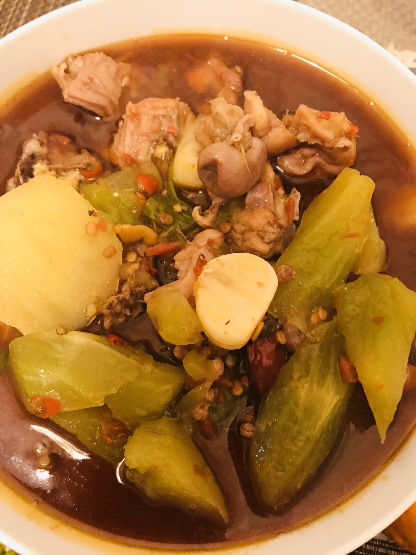 Braised rabbit meat