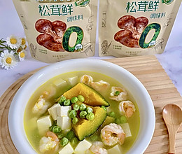 #夏日鲜味轻享健康#贝贝南瓜虾仁豆腐汤的做法