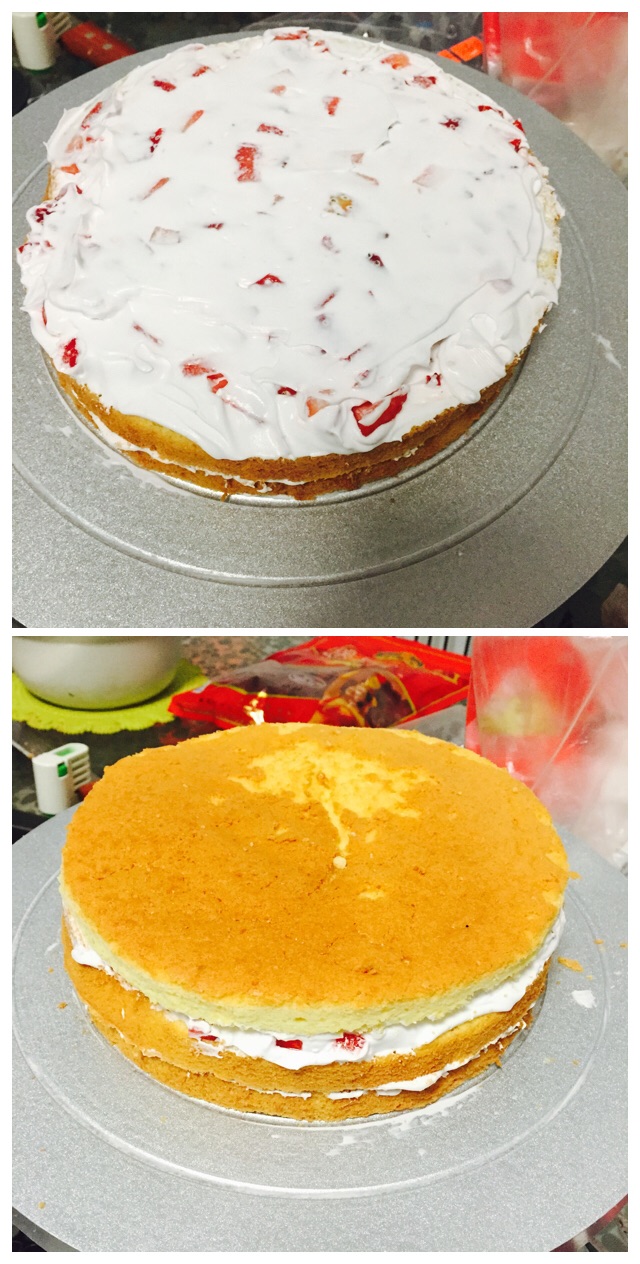 草莓蛋糕cake..的做法图解4