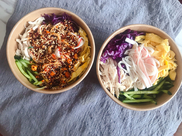 减脂鸡丝荞麦凉面