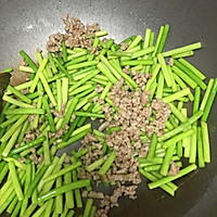 蒜苔肉末的做法图解3