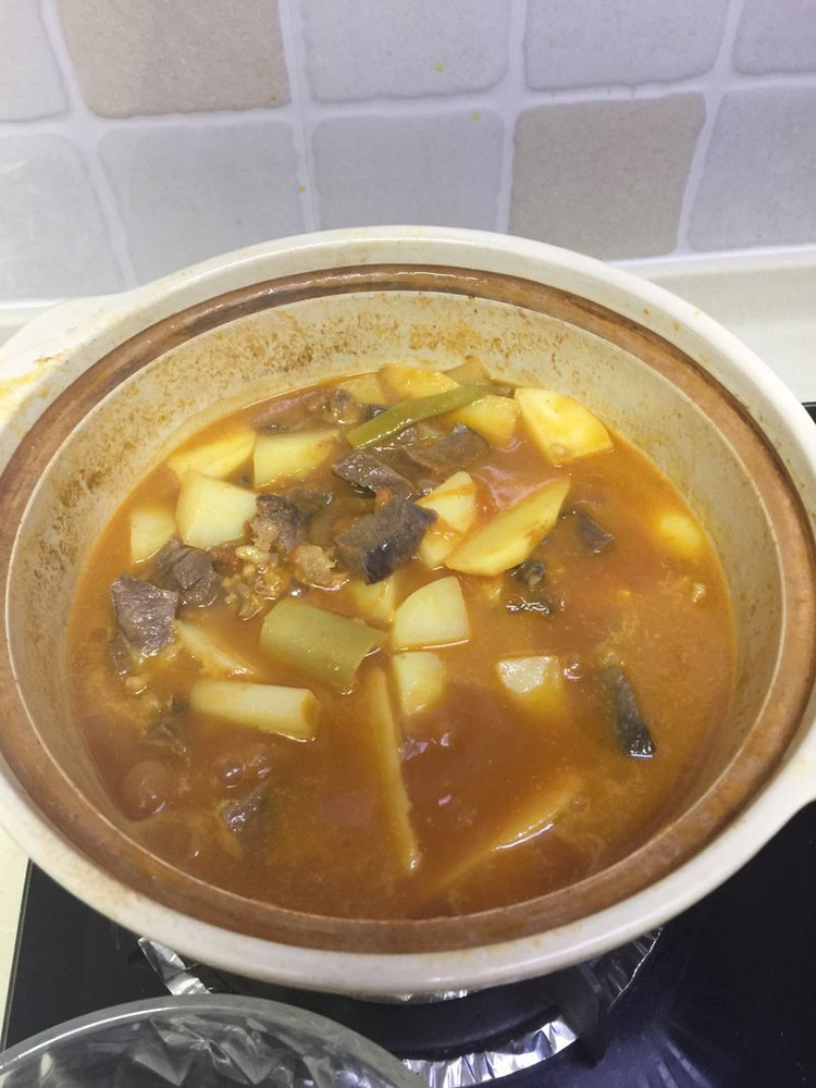 初级西红柿土豆炖牛腩的做法