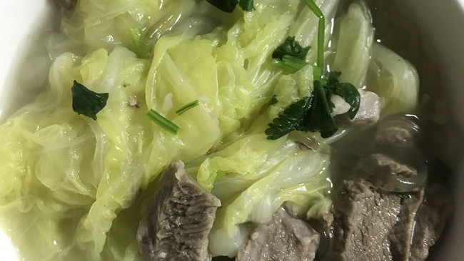 羊肉白菜粉丝汤的做法
