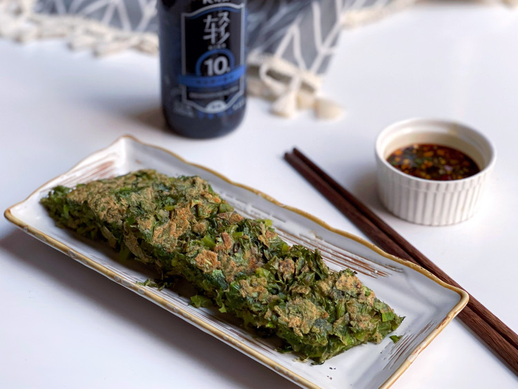 蘸汁茼蒿煎饼的做法