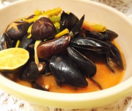 冬阴淡菜（Mussels）汤的做法