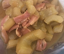 老黄瓜腊肉的做法